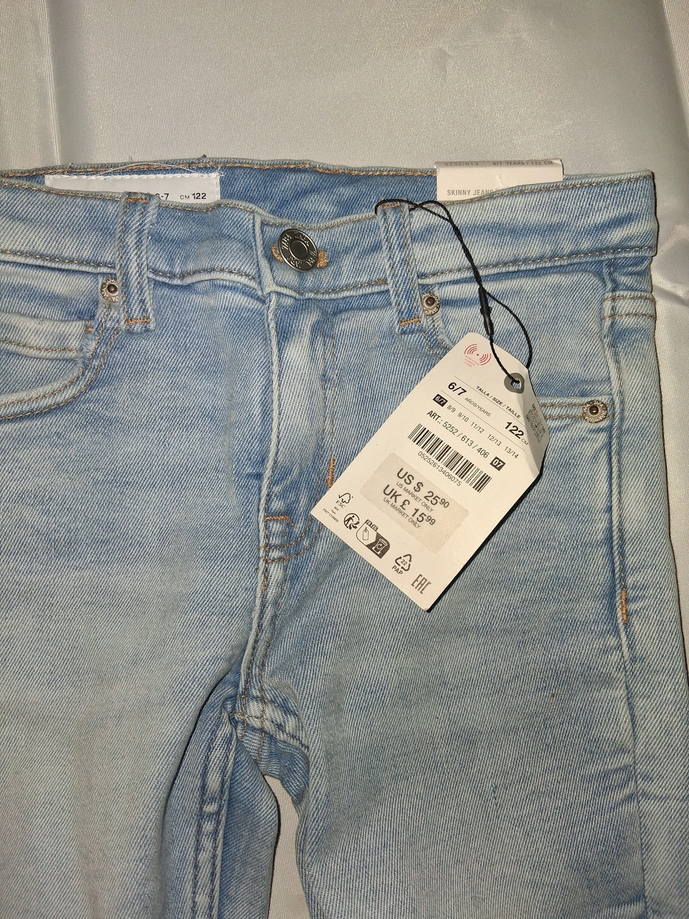 Zara Light Blue Kids' Skinny Jeans